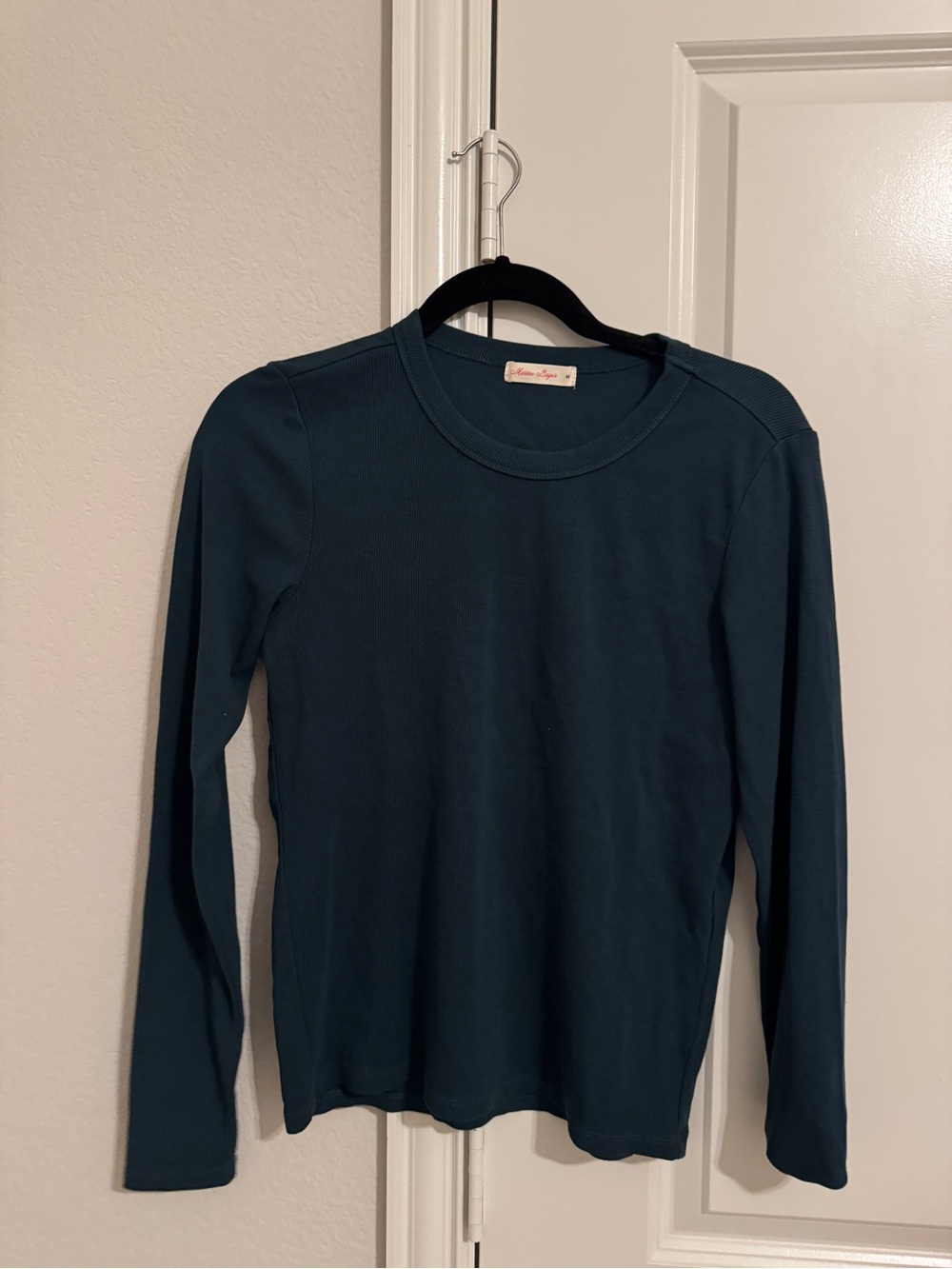 Marine Layer women long sleeve shirt size M green color